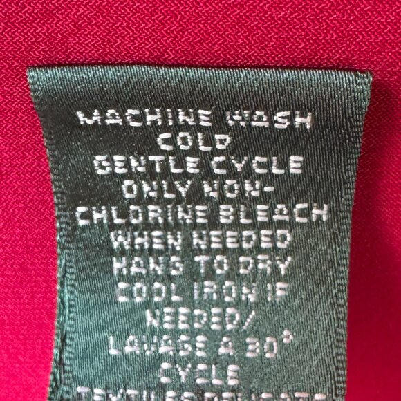 Ralph Lauren Deep Rose Red Long Sleeve Elegant Essentials Dress in Women's 18W - Picture 9 of 9